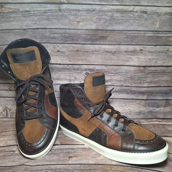 LV Monogram Men Hightop Sneakers